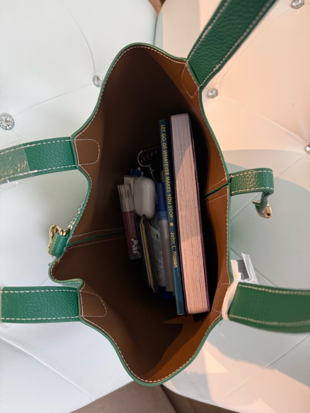 Y2K - 👜 Kayla + Ava Green Top Handle Tote & Crossbody Set - Picture 6 of 10